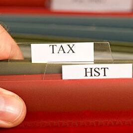 Tax and HST file folder tabs